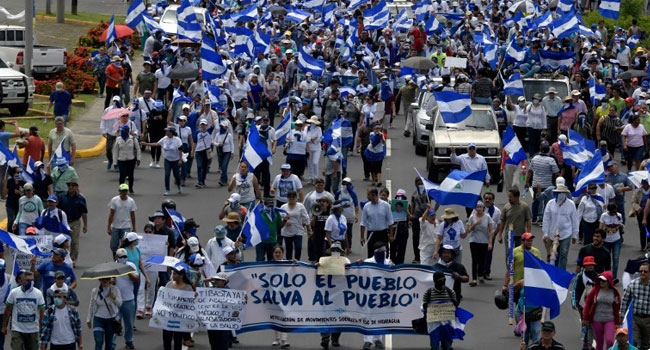 Thousands March In Nicaragua Against Govt Crackdown On Doctors