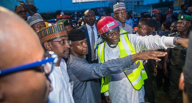 Osinbajo visits Collapsed Building Site In Abuja Osinbajo Visits Abuja Building Collapse Site Amid Rescue Operations • Channels Television