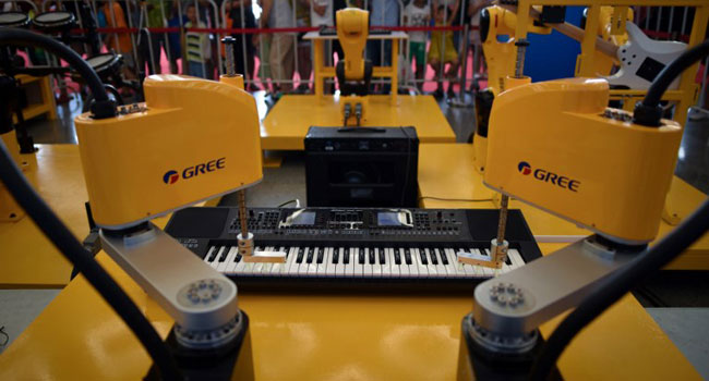 Robotic Arms Play Piano World Robot Conference August 2018 China Shows Off Automated Doctors, Teachers And Combat Stars • Channels Television