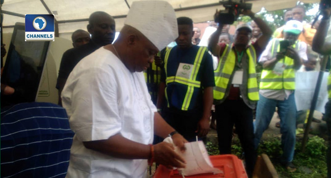 PDP’s Adeleke Votes, Insists He Has All It Takes To Win