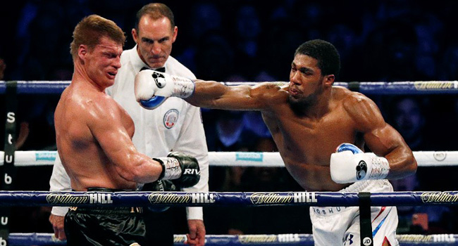 Anthony Joshua Knocks Out Alexander Povetkin September 22 2018 Anthony Joshua Knocks Povetkin Out To Retain World Heavyweight Titles • Channels Television