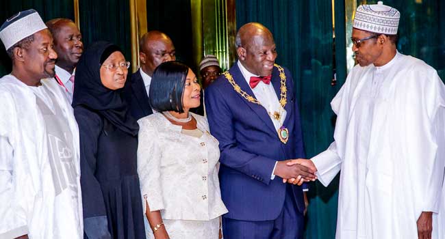 Buhari Receives ICAN President In Abuja