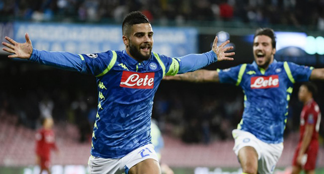 Insigne On Target As Napoli Outclass Liverpool In Naples