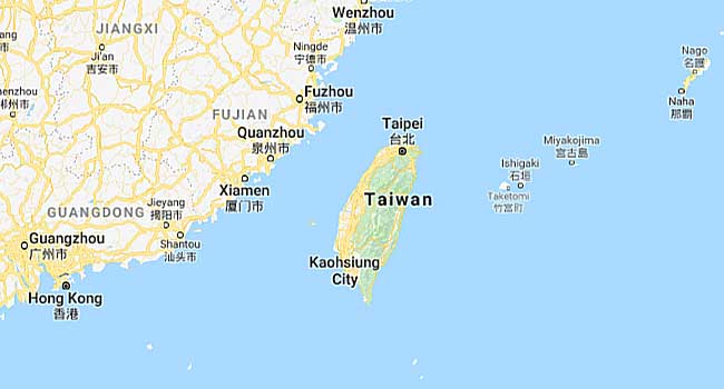 Taiwan's map.