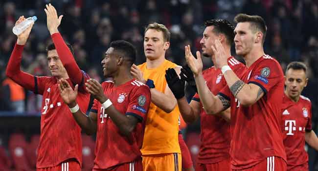 Bayern Rout Benfica 5-1 To Reach Champions League Last 16