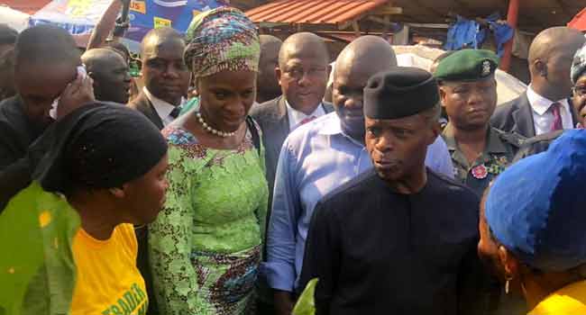 Osinbajo Monitors TraderMoni Activities In Lagos Markets