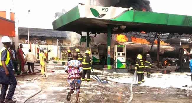 Petrol Tanker Explodes At Filling Station Near Lagos Airport