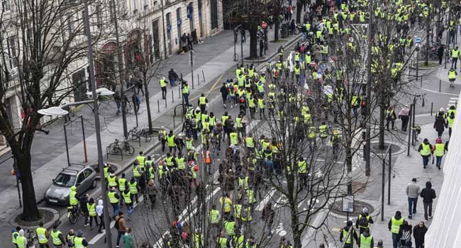 Thousands Mark Three Months Of France’s ‘Yellow Vest’ Protests