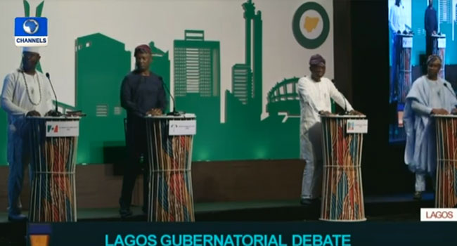 Gbadamosi, Sanwo-Olu, Agbaje, Salis Slug It Out At Lagos Governorship Debate