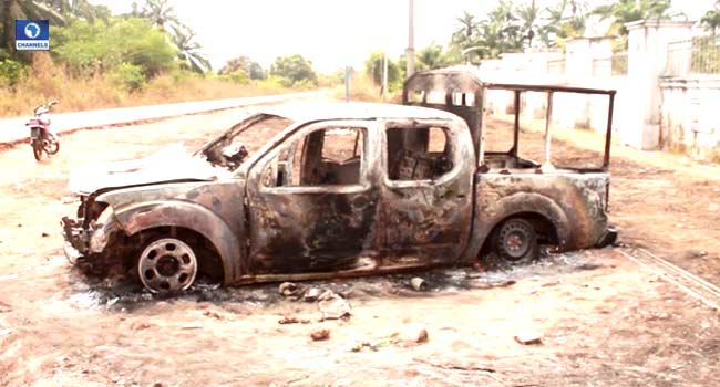 Properties Destroyed As Oguta Youths Clash With Police In Imo