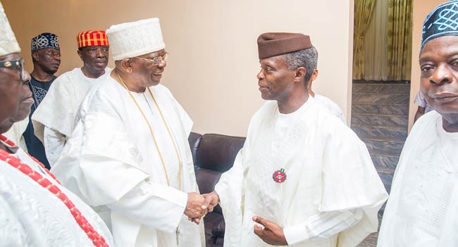 Osinbajo Takes Campaign To Ijebu-ode, Meets Awujale, Others - Photos