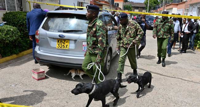 Sniffer Dogs, Bomb Experts Comb Through Kenya Attack Site