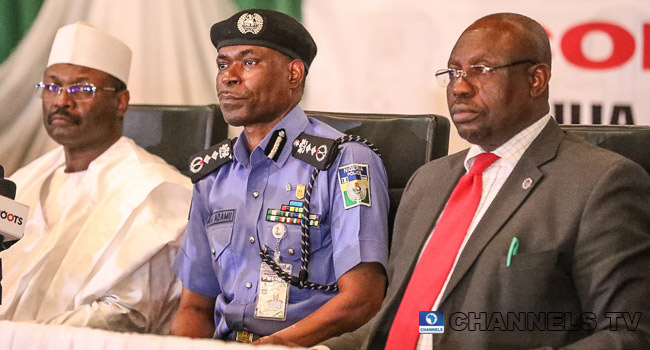 INEC, Police Briefing On Elections Preparations In Pictures