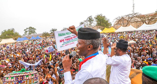 Osibanjo Campaigns In Kogi After Helicopter Mishap