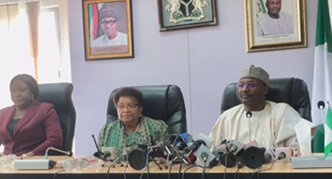 Former Liberian President Ellen Sirleaf Meets With INEC Officials Ahead Of Elections