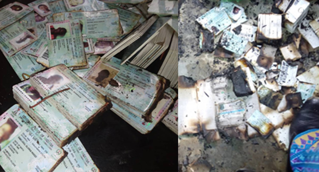 Uncollected PVCs Set Ablaze At INEC LGA Office In Abia