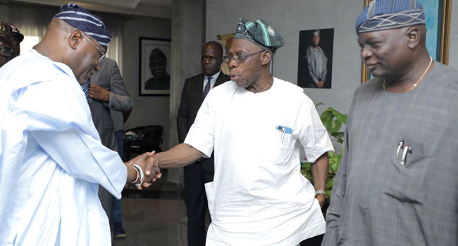 Atiku, Obasanjo Meet Behind Closed Doors After Presidential Election