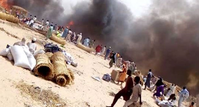 Several Reported Dead As Fire Guts Borno IDP Camp