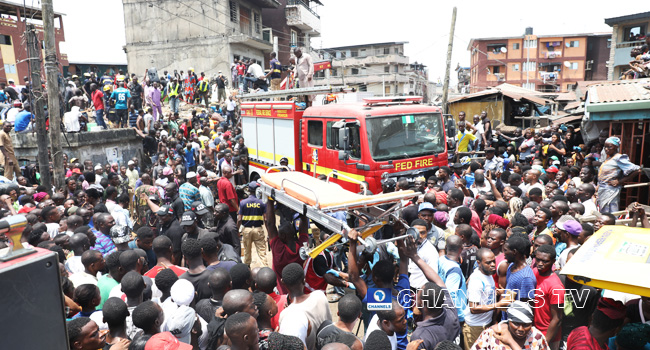 Lagos Building Collapse: Atiku, Saraki Condole With Victimsâ€™ Families