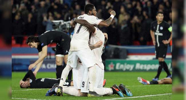 Champions League: Man Utd Stun PSG With Stoppage-Time Penalty To Reach Last Eight