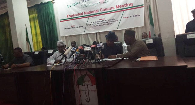 PDP Holds Expanded Caucus Meeting In Abuja