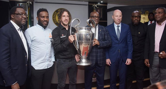 UEFA Champions League Trophy Arrives Lagos