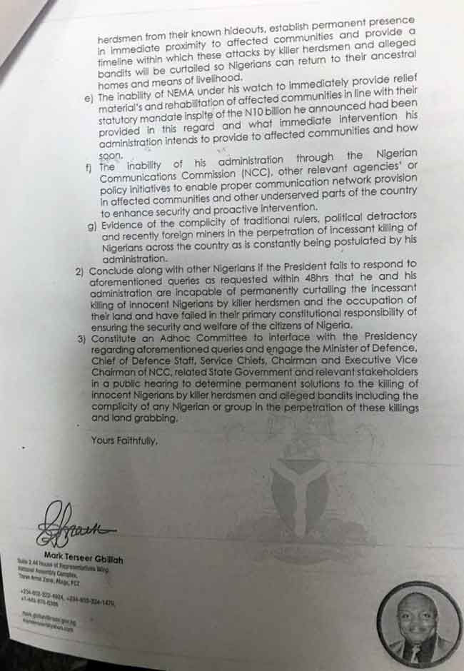 House of Representatives gives President Buhari 48 hours to address the nation over the spate of killings in Zamfara, others