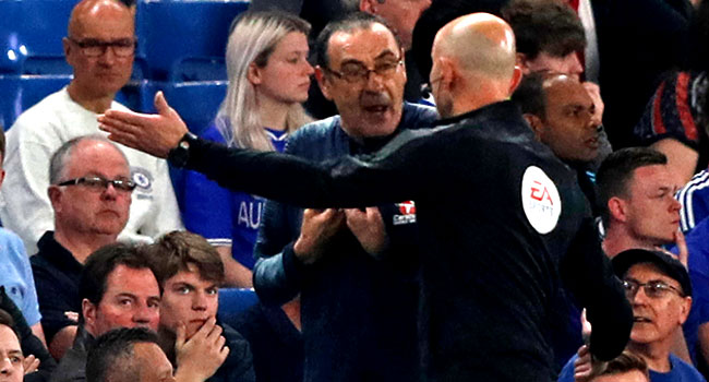 Chelsea Manager Sarri Charged With Misconduct