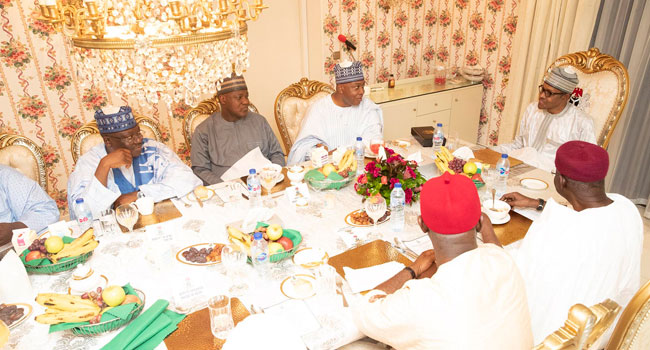 Buhari Breaks Ramadan Fast With Saraki, Dogara, Other NASS Leaders
