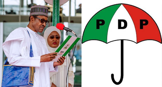 PDP Slams Buhari Over Inauguration Without Speech