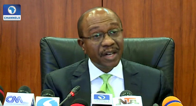 A file photo of CBN Governor, Godwin Emefiele.