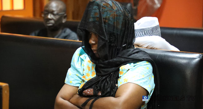 Philomina Chieshe at courtroom on Friday, May 31, 2019. PHOTO: Channels TV/Sodiq Adelakun