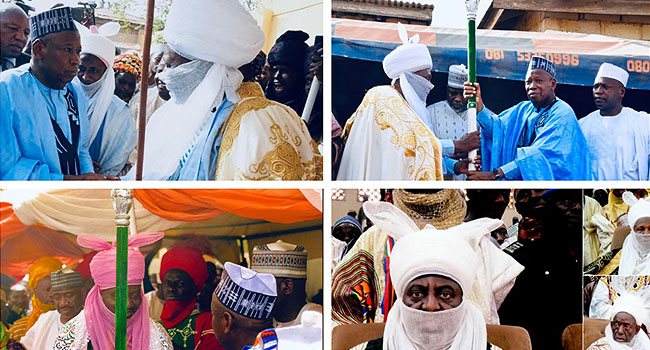 Ganduje Presents Staff Of Office To Four New Emirs