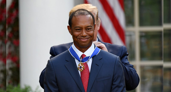 Trump Awards Presidential Medal Of Freedom To Tiger Woods