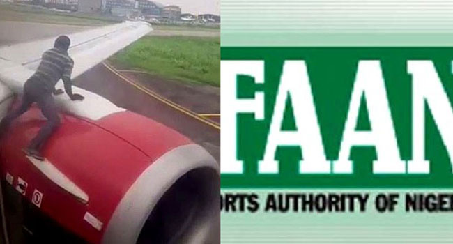 FAAN Reveals Identity Of Man Who Climbed Aircraft At Lagos Airport - Channels Television