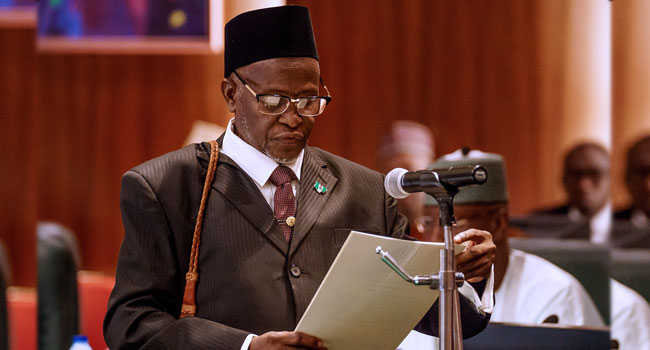 Photos Buhari Swears In Tanko Muhammad As New Cjn Channels Television Photos Buhari Swears In Tanko Muhammad As New Cjn Channels Television