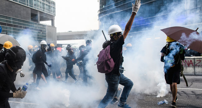 Police Fire Tear Gas As Clashes Return To Hong Kong Streets