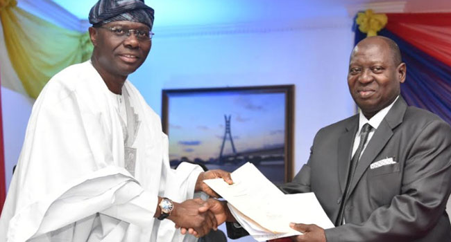 PHOTOS: Sanwo-Olu Swears In Justice Kazeem Alogba As State Chief Judge - Channels Television