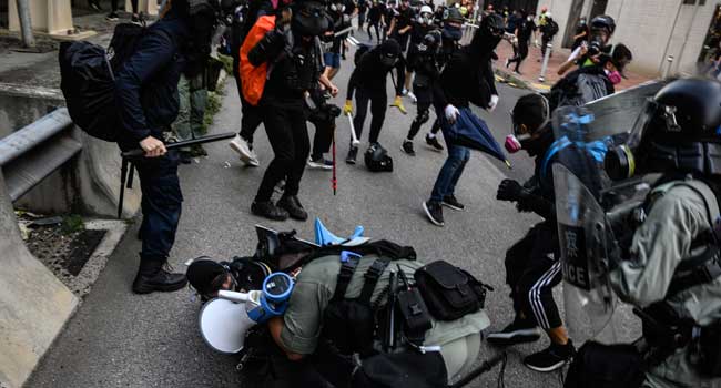 Hong Kong Police, Protesters Clash In 16th Weekend Of Rallies