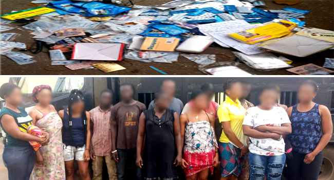Lagos Task Force Busts Brothel, Arrests 14 Suspects With Drugs