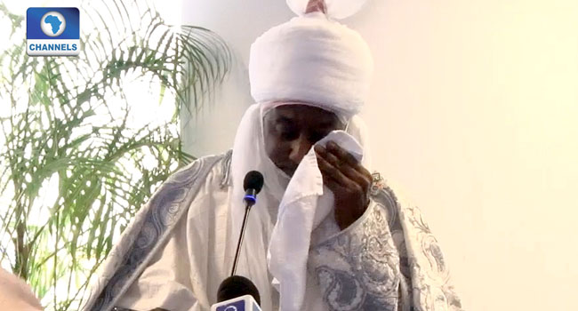 VIDEO: Sanusi Weeps, Narrates How Sick Child Died In Mother’s Arms Over $5