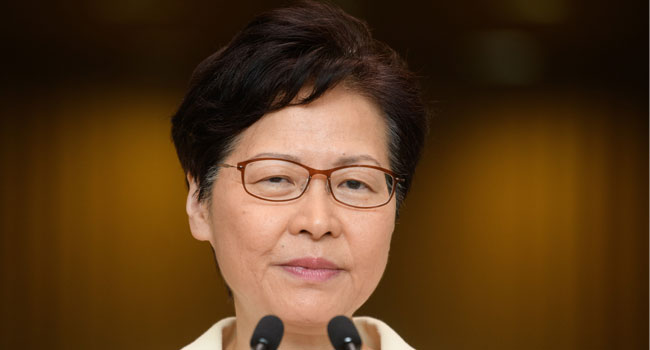 Hong Kong Chief Executive Carrie Lam