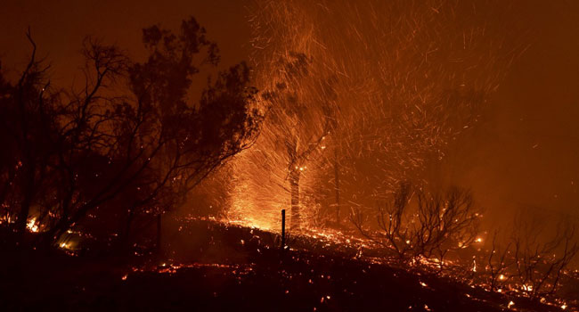 Firefighters Battle New Blaze In California