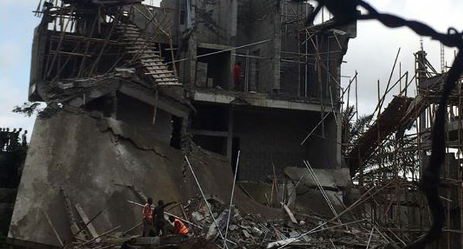 BREAKING: Three-Storey Building Collapses In Lagos - CHANNELS TELEVISION
