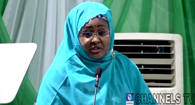VIDEO: Aisha Buhari’s Aide Refuses To Disclose Her Whereabouts