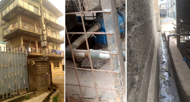 PHOTOS: Lagos Officials Caution House For Pumping Sewage Into Drainage