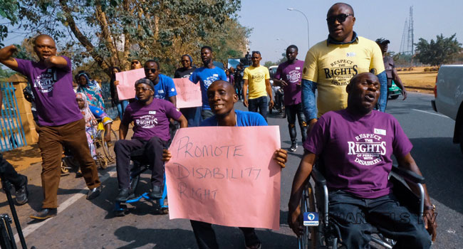 PHOTOS: People Living With Disability Protest Against Discrimination