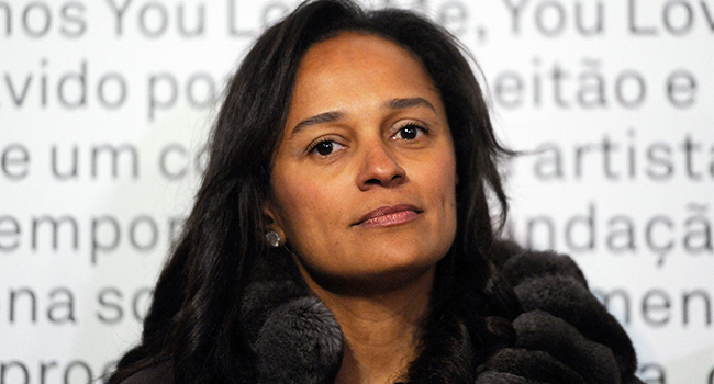 In this file photo taken on March 5, 2015 Angolan businesswoman Isabel dos Santos attends an art exhibition in Porto, northern Portugal. FERNANDO VELUDO / PUBLICO / AFP