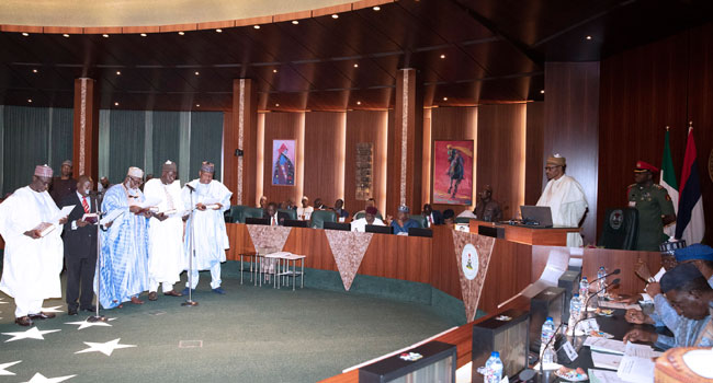 Buhari Inaugurates New Members Of NASS Service Commission