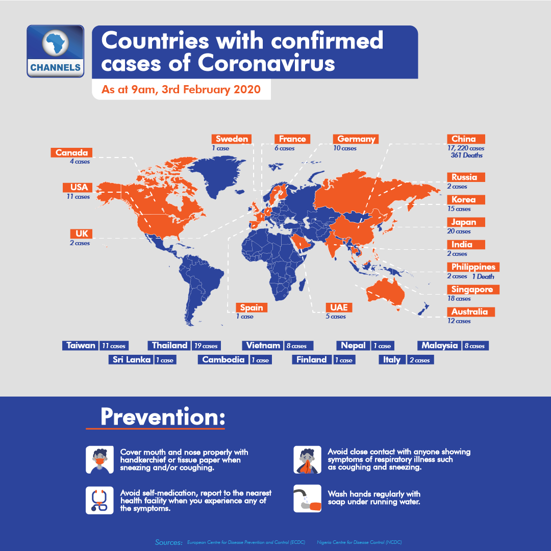 The Coronavirus has spread to more than 24 countries, despite many governments imposing unprecedented travel bans on people coming from China.